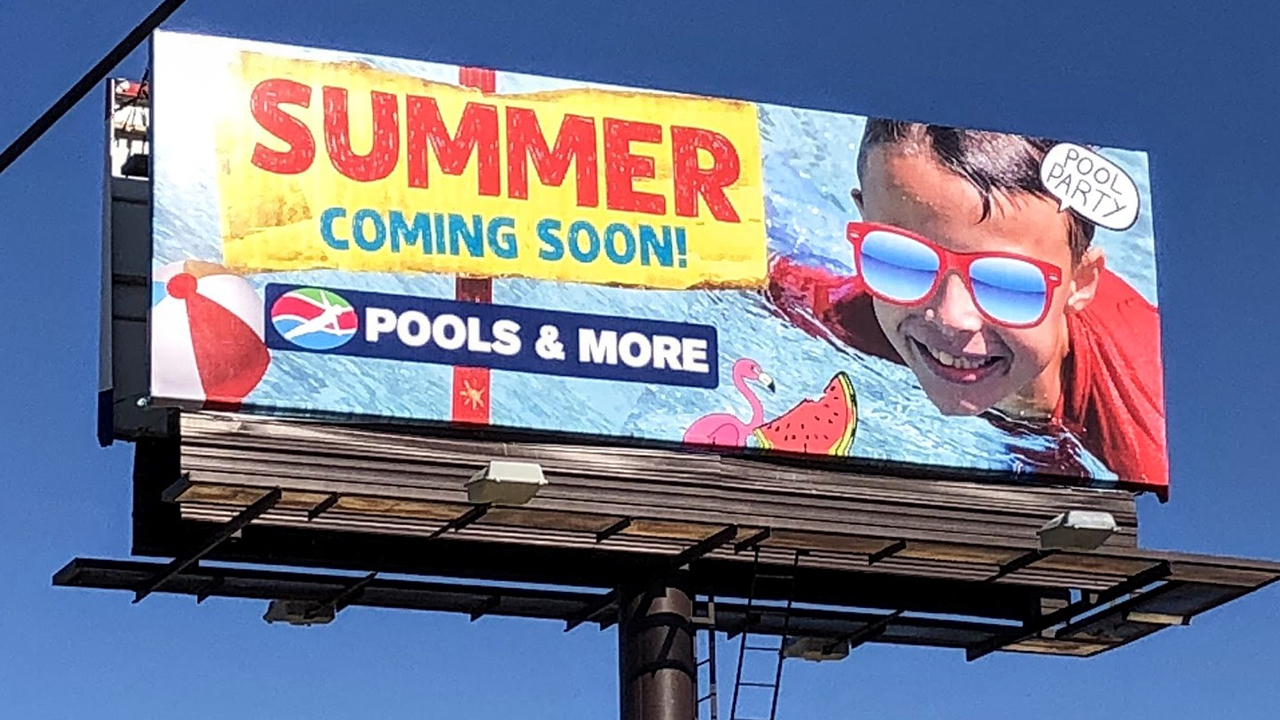 Billboard advertising pools for the summer